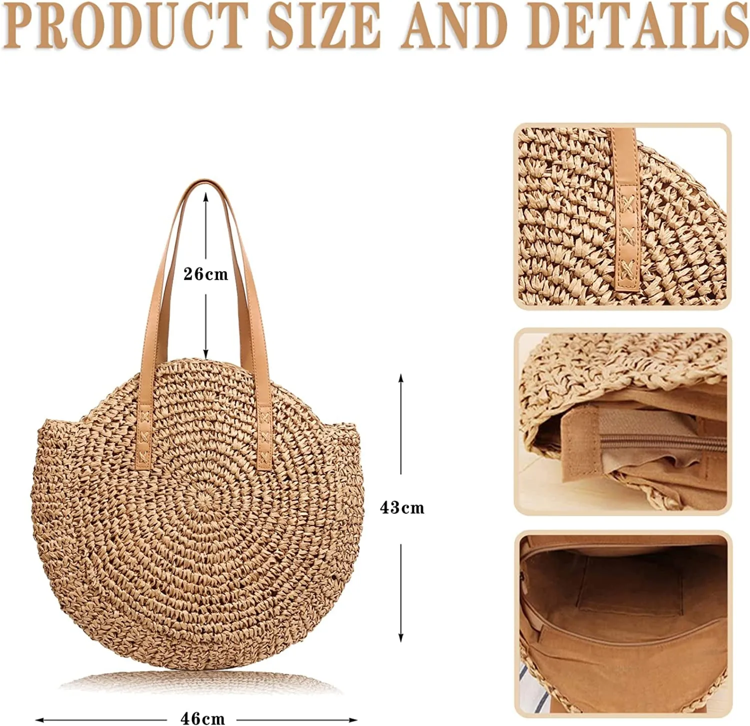 Handmade Woven Shoulder Tote Bags for Women