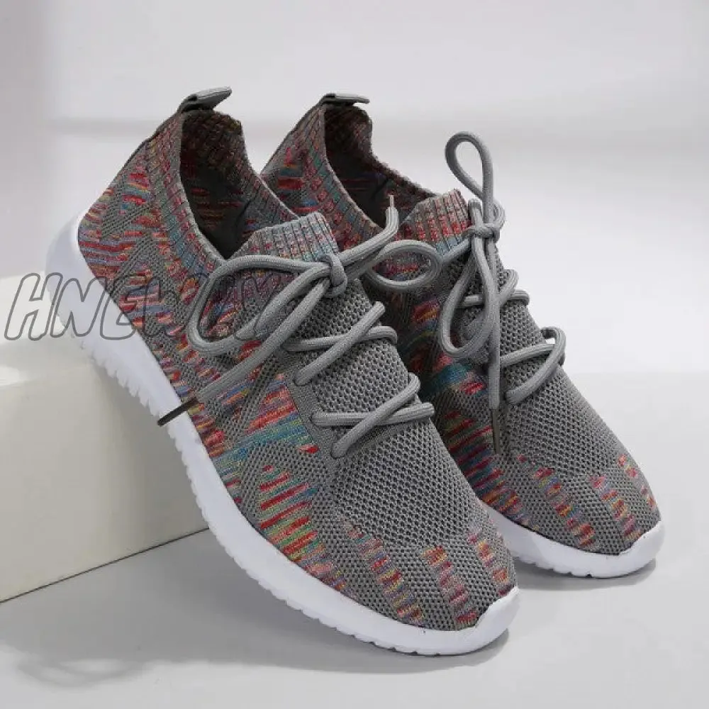 Hnewly - Black Casual Sportswear Daily Patchwork Frenulum Round Comfortable Out Door Shoes