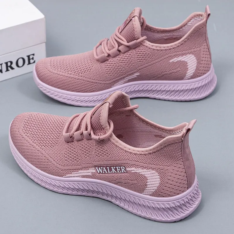 Hnzxzm Summer Women Fashion Casual Shoes Mesh Slip-on Flats Loafers Ladies Designer Sneakers Hollow Out Breathable Women's Moccasins