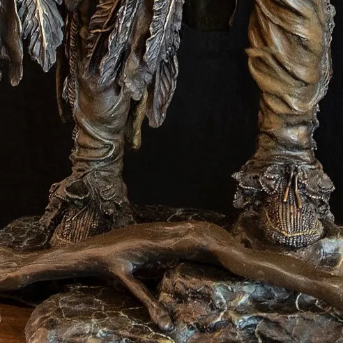 Horizons -- Native American Bronze Statue Portrayal by Cindy Jo Popejoy