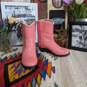 Kids' Toddler Leather Boots "Pink" sizes 4-9 by Old West 3119