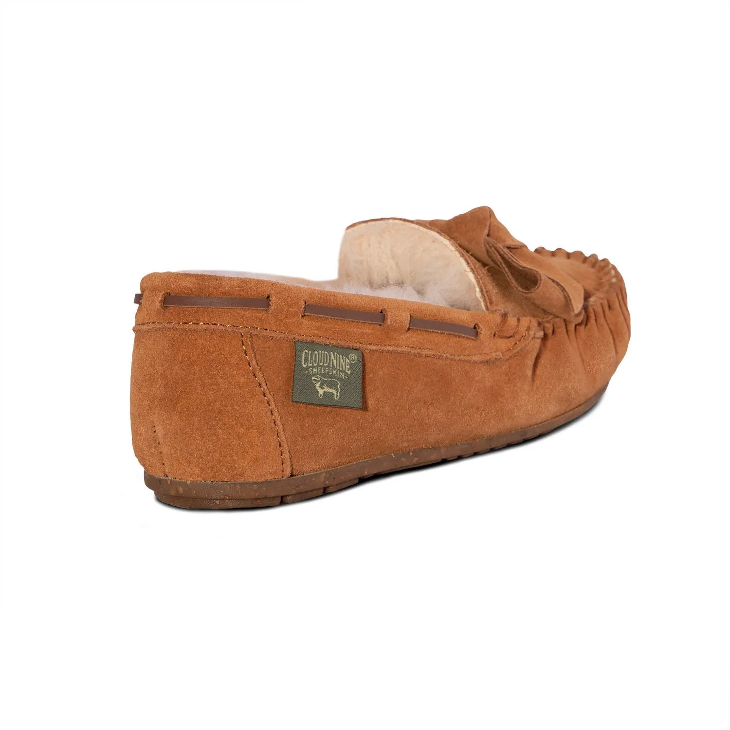 Ladies Scarlet Sheepskin Moc