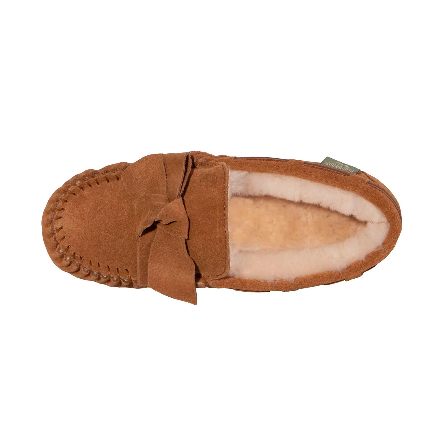 Ladies Scarlet Sheepskin Moc