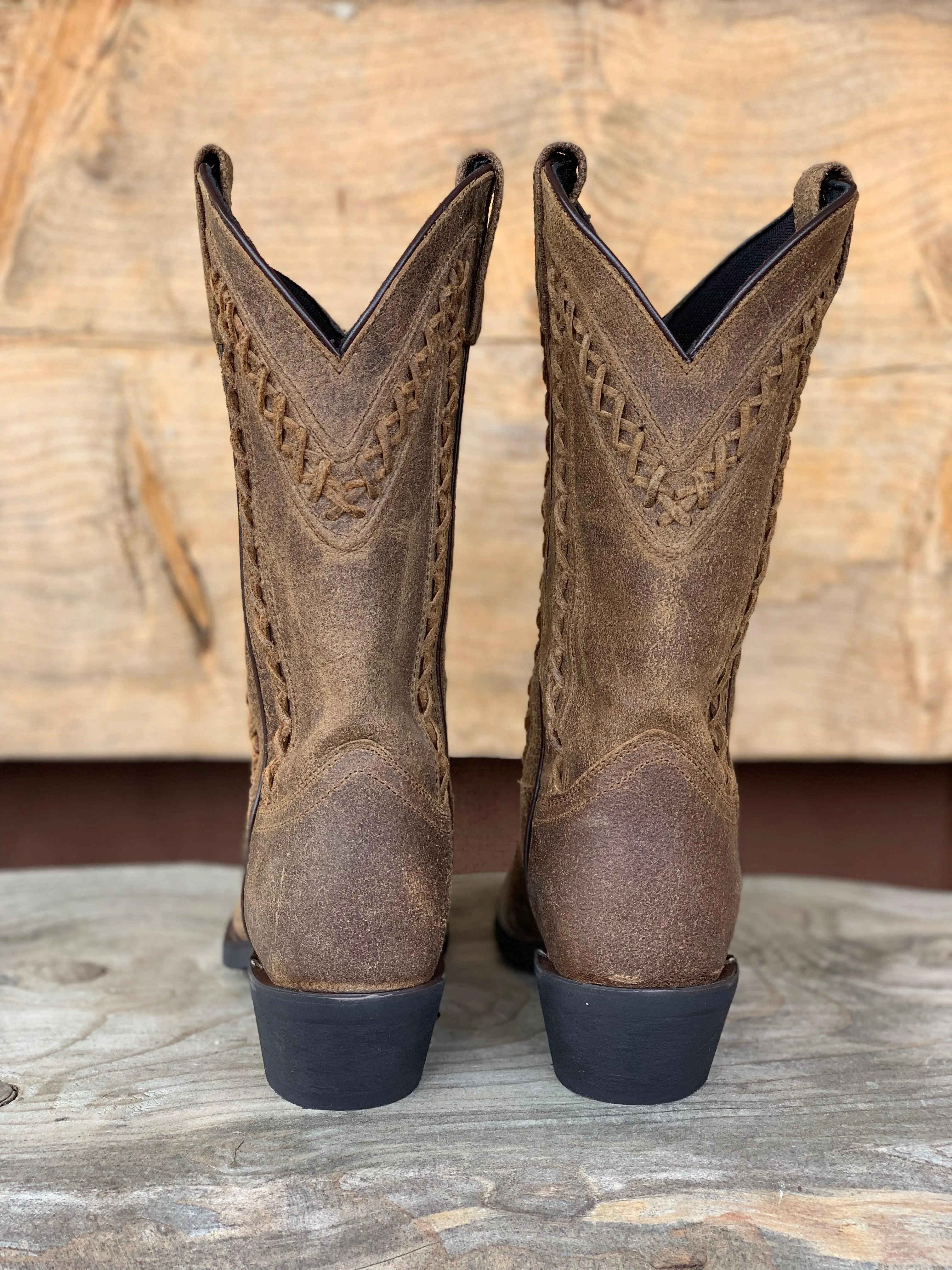 Laredo Men's Tan Bowen Round Toe Cowboy Boots 68467