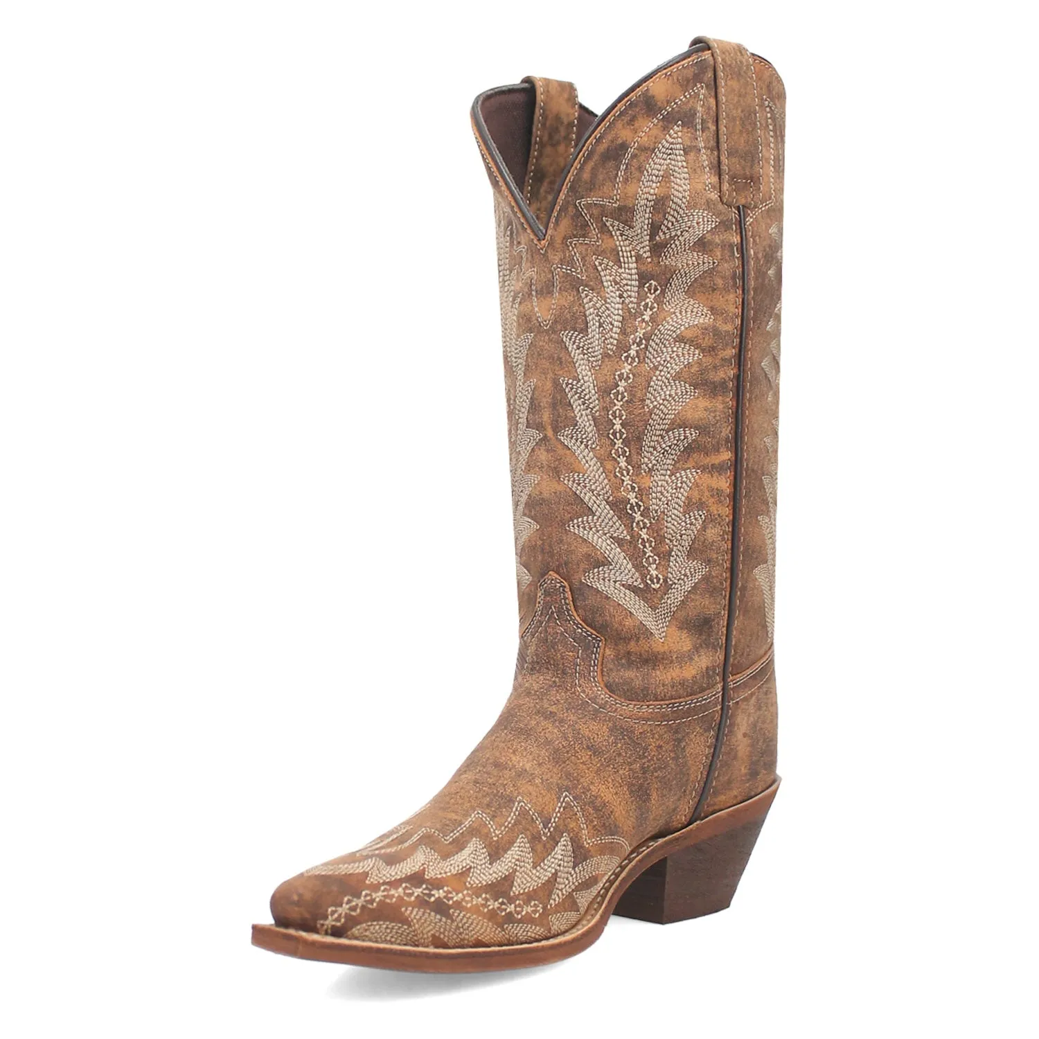 Laredo Womens Emmylee Tan Leather Cowboy Boots