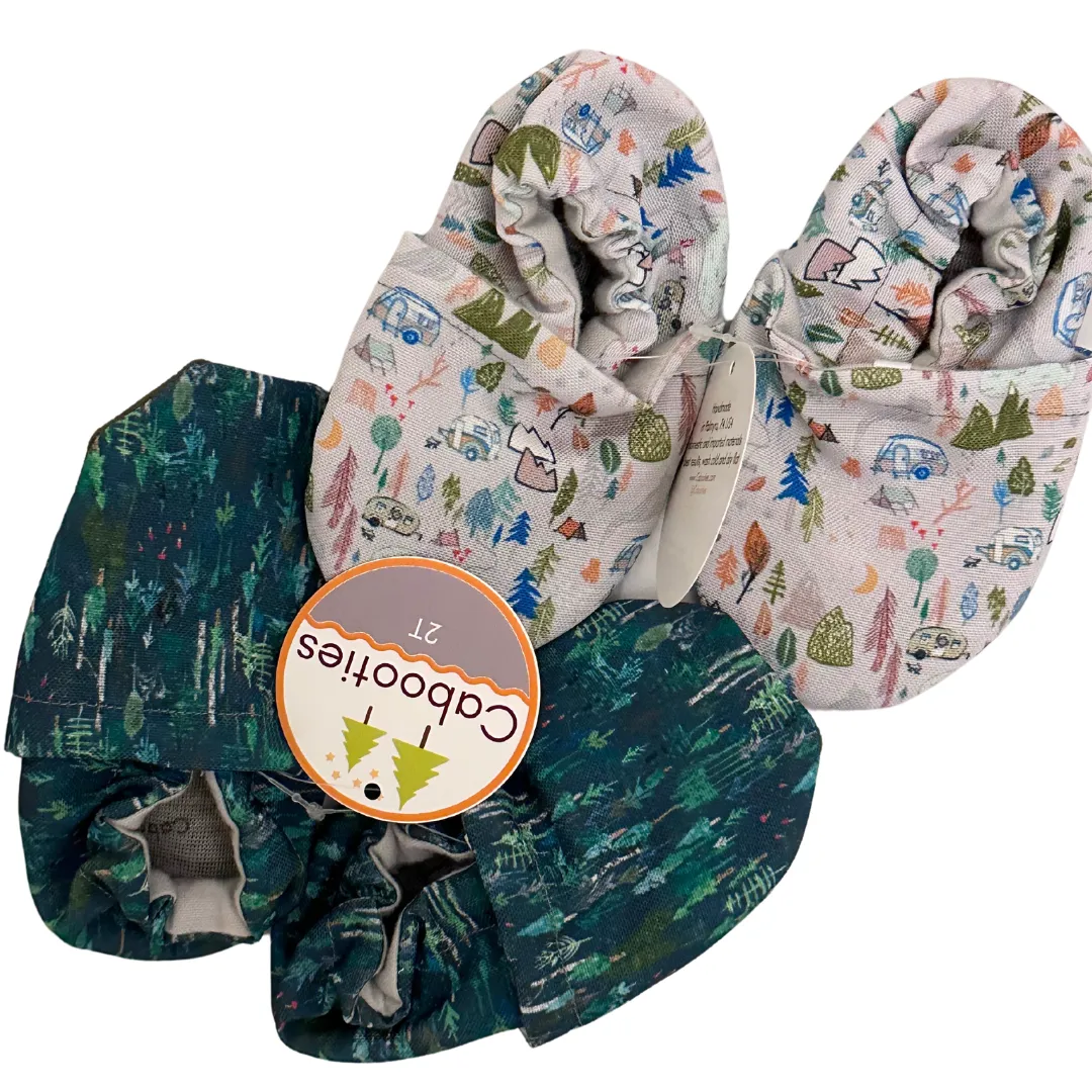 LE: Happy Camper Eco-Canvas Baby Shoes