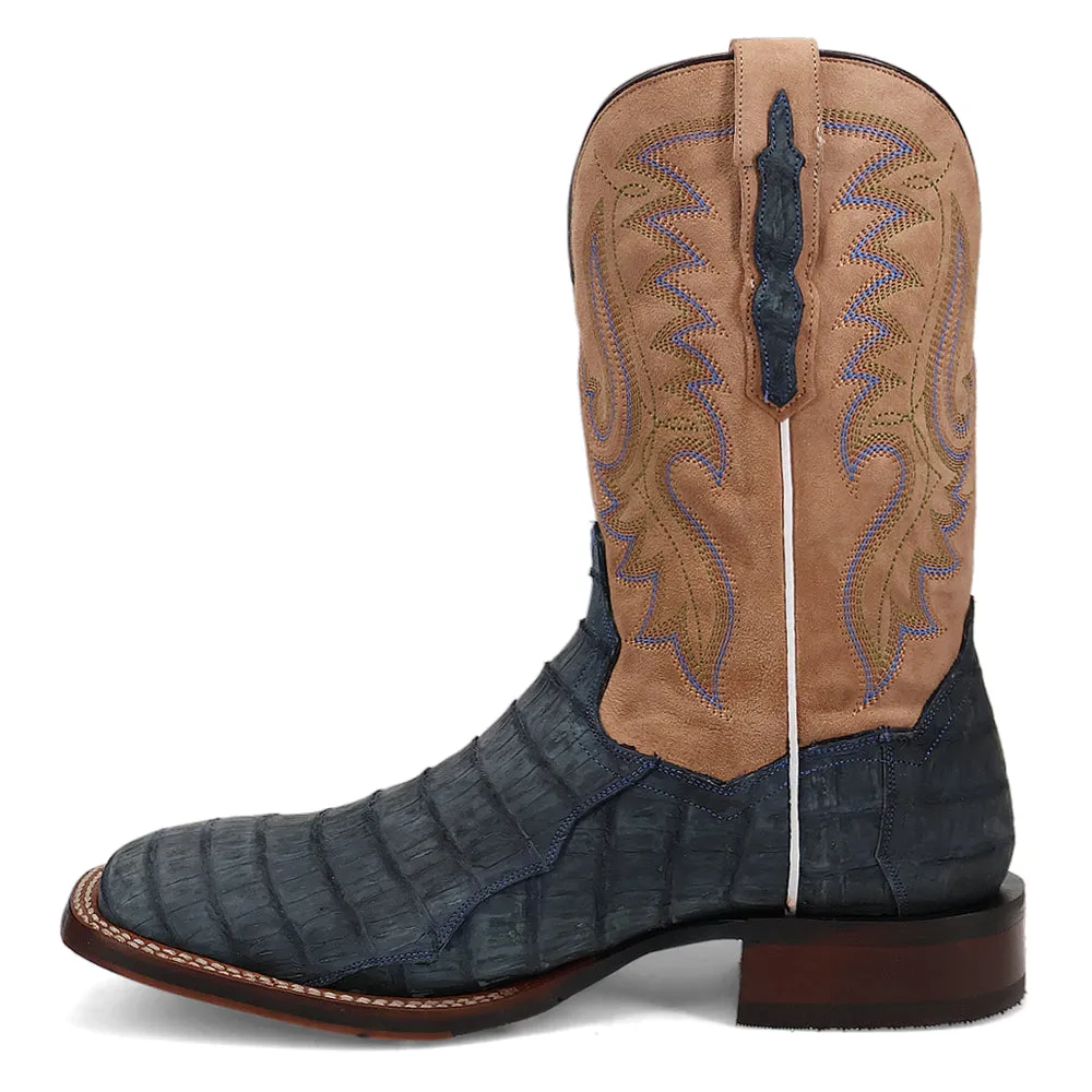 Leon Caiman Embroidered Square Toe Cowboy Boots