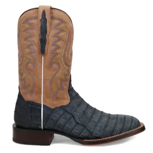 Leon Caiman Embroidered Square Toe Cowboy Boots