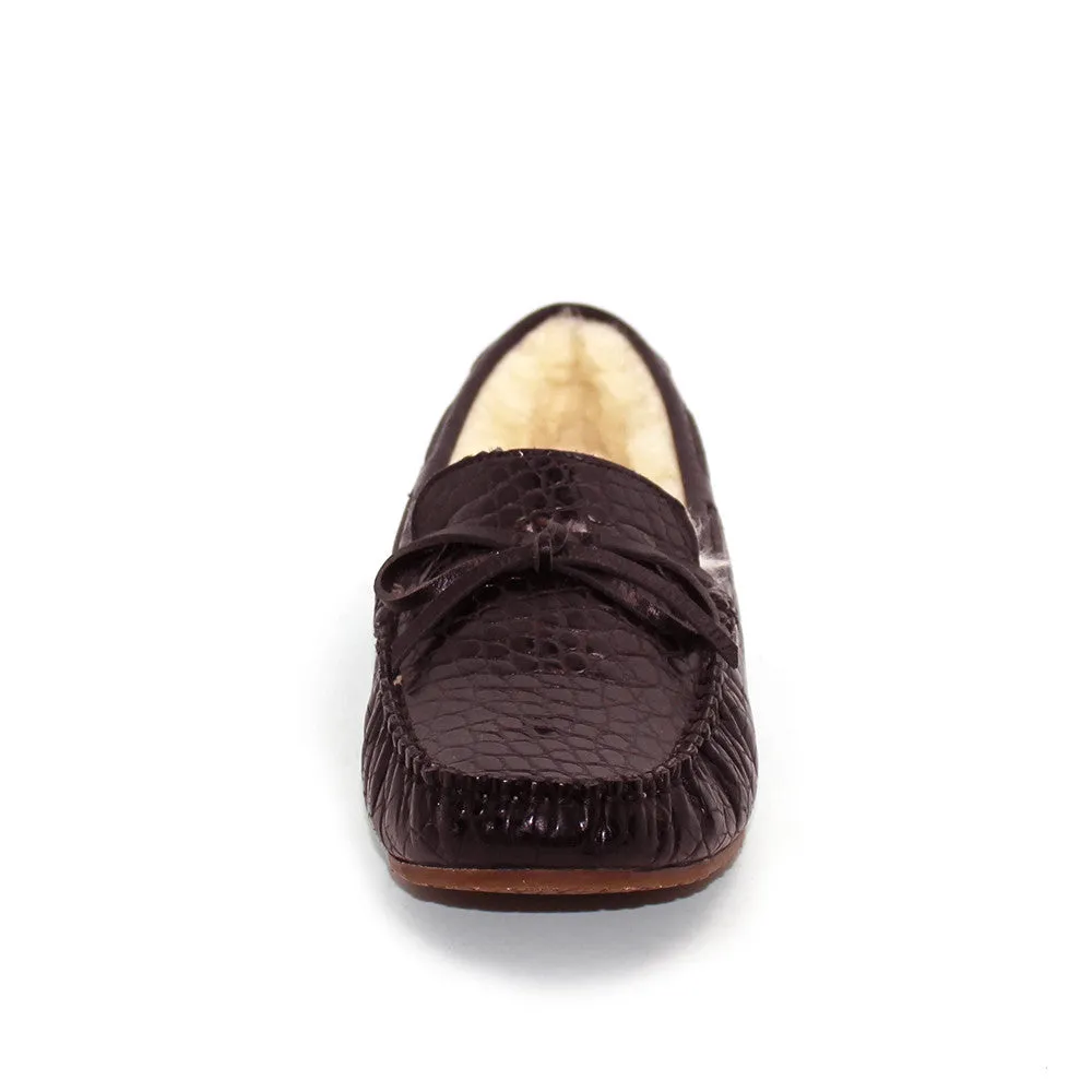 Lori Leather Moccasin - Brown