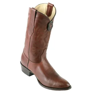 Los Altos Brown R-Toe Pull Up Cowboy Boots