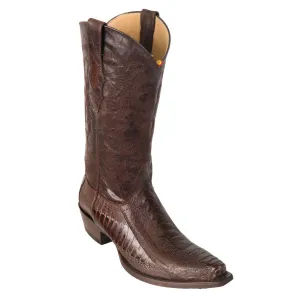 Los Altos Men's Ostrich Leg Cowboy Boots - Snip Toe