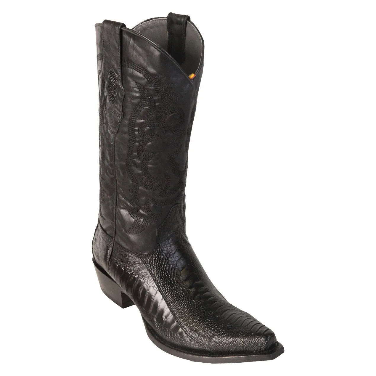 Los Altos Men's Ostrich Leg Cowboy Boots - Snip Toe