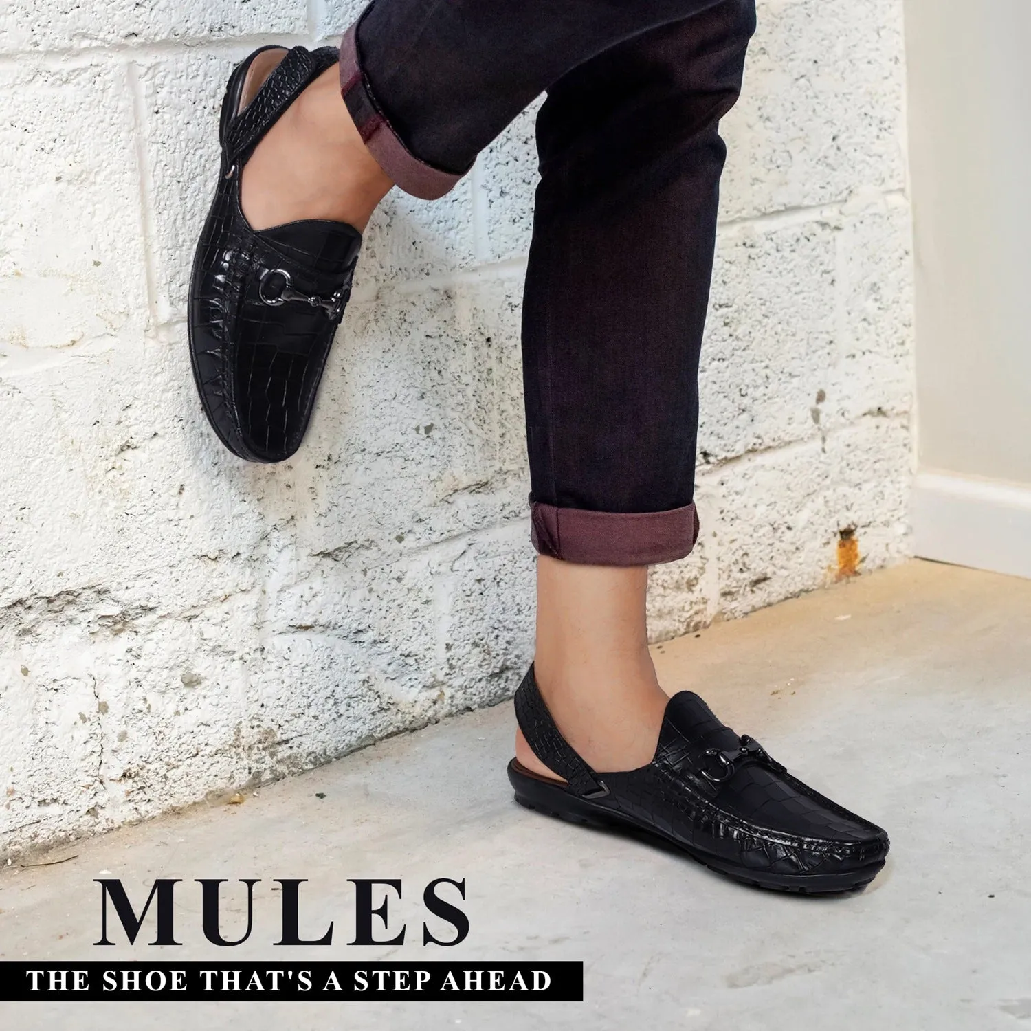 Luxurious Black Moccasins Sandals