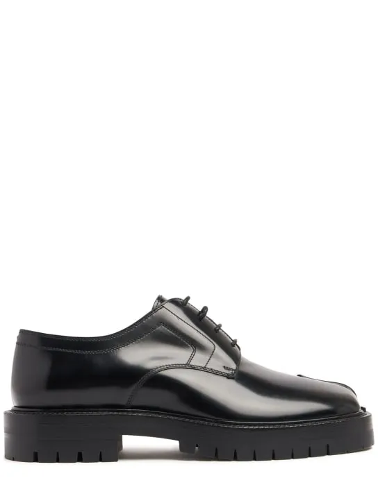 Maison Margiela   County leather lace-up tabi shoes 