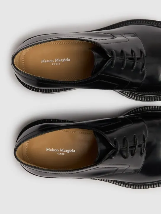 Maison Margiela   County leather lace-up tabi shoes 