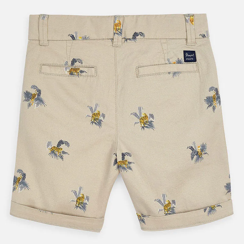 Mayoral Tiger Stamp Bermuda Shorts