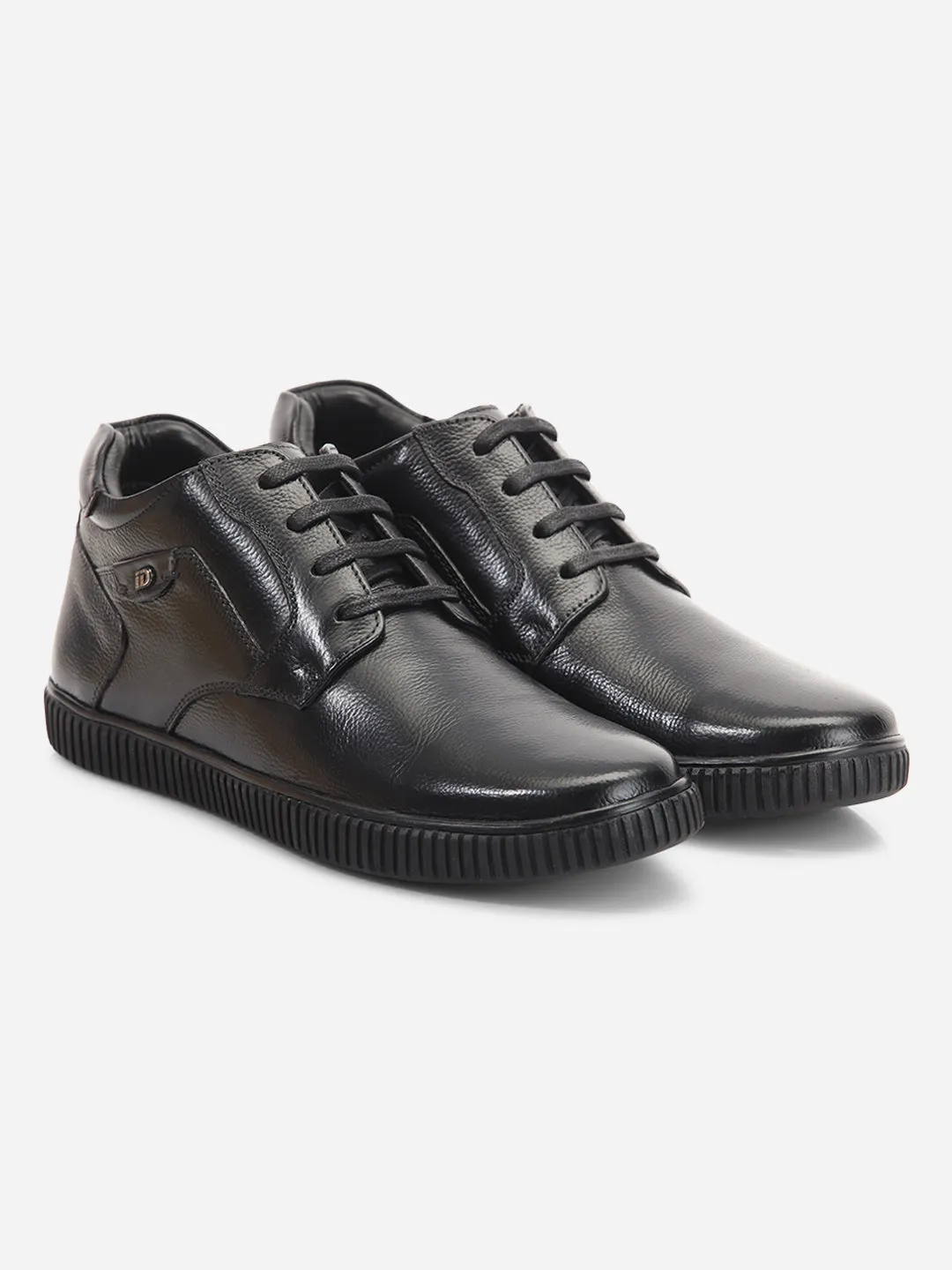 Men's Black Round Toe Lace Up Casual (ID3085)