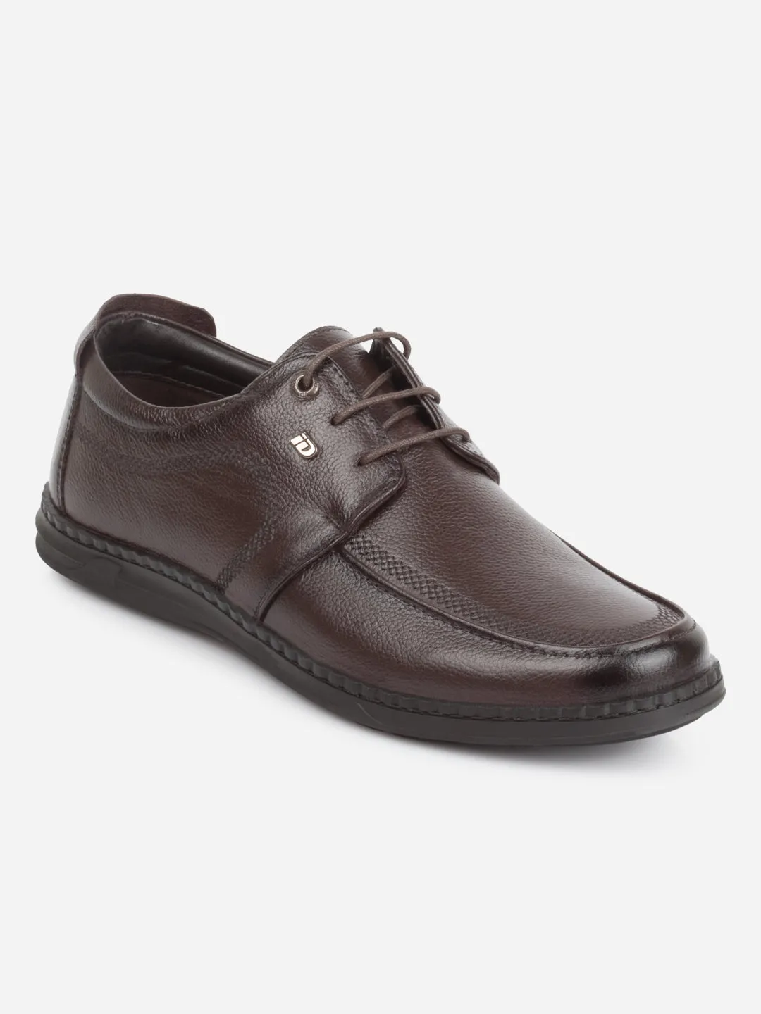 Men's Brown Round Toe Lace Up Semi Formal (ID2254)