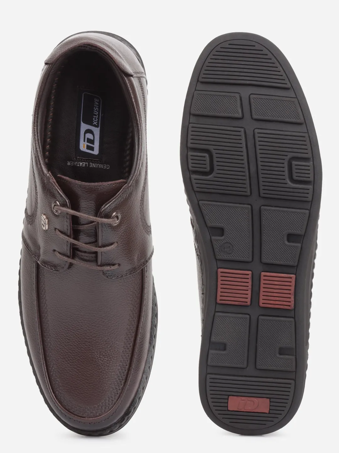 Men's Brown Round Toe Lace Up Semi Formal (ID2254)