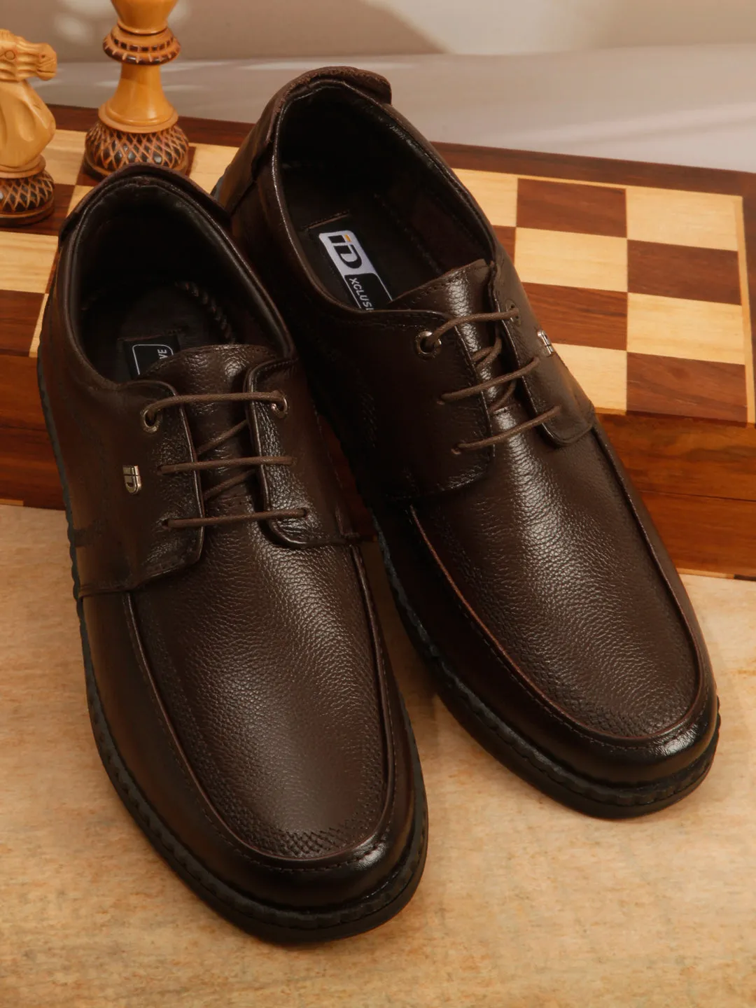 Men's Brown Round Toe Lace Up Semi Formal (ID2254)