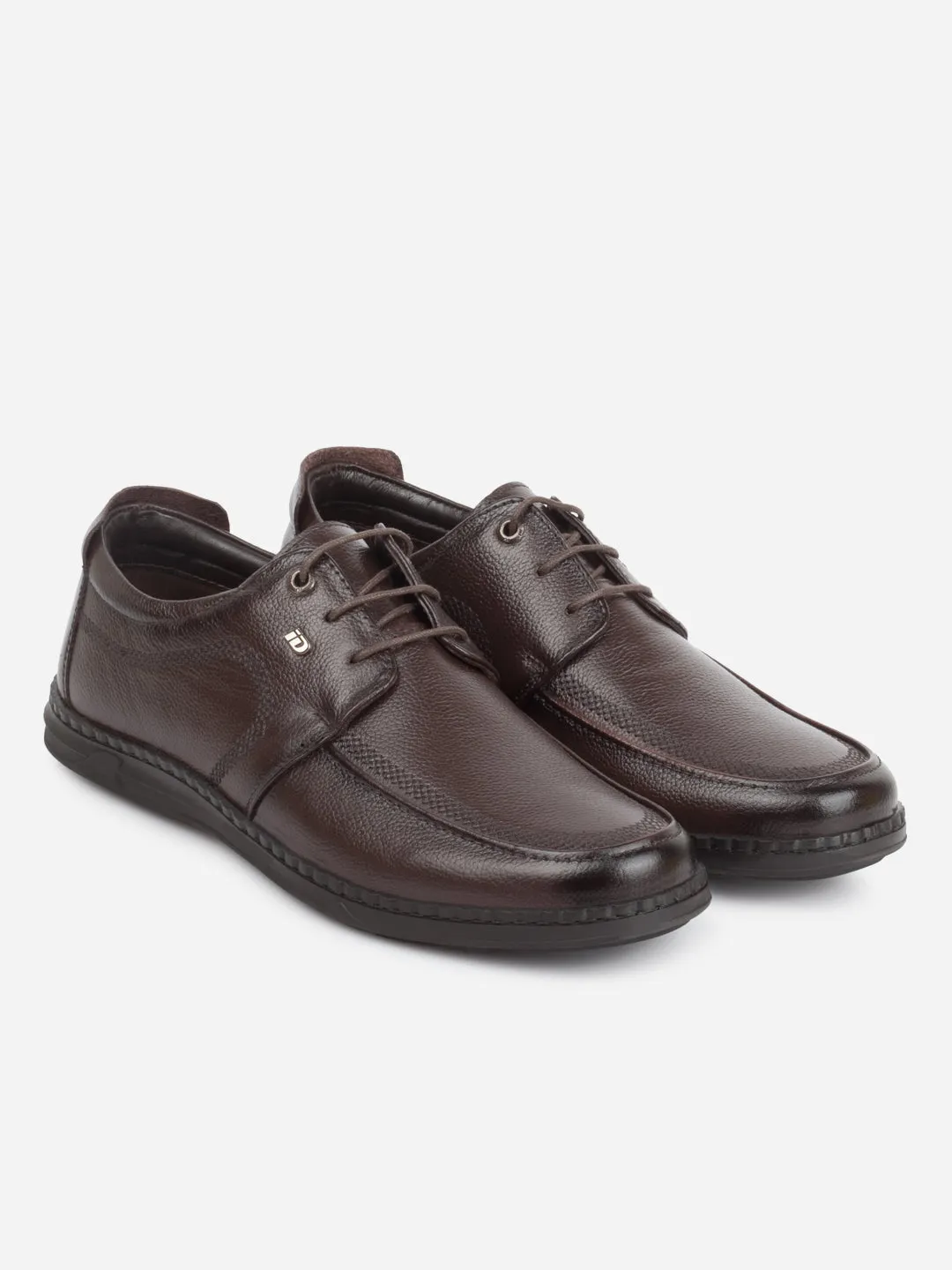 Men's Brown Round Toe Lace Up Semi Formal (ID2254)