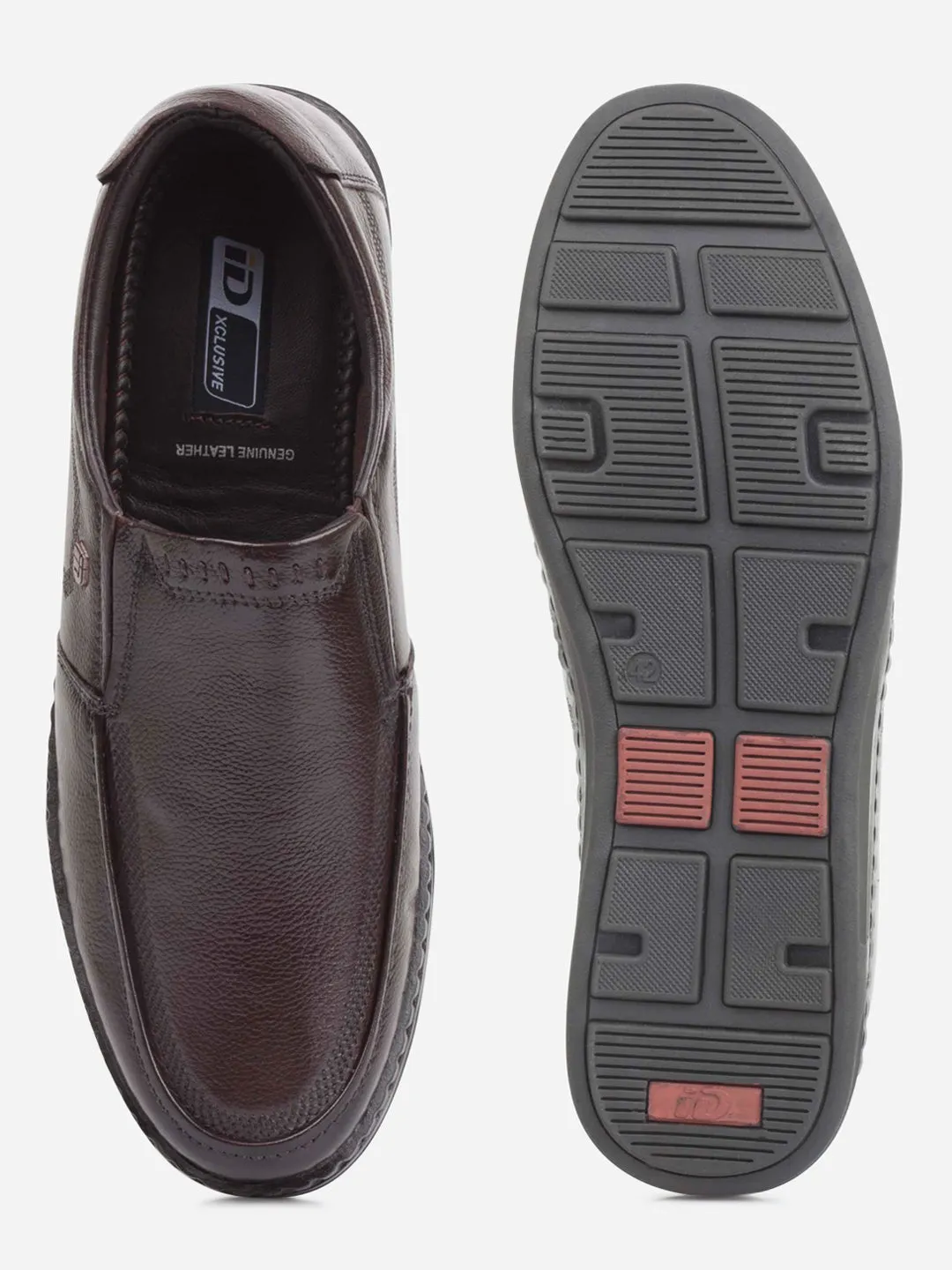 Men's Brown Round Toe Slip On Semi Formal (ID2253)