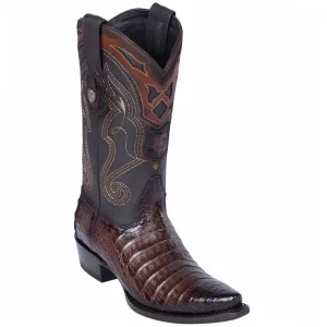 Mens Caiman Boots Brown Snip Toe