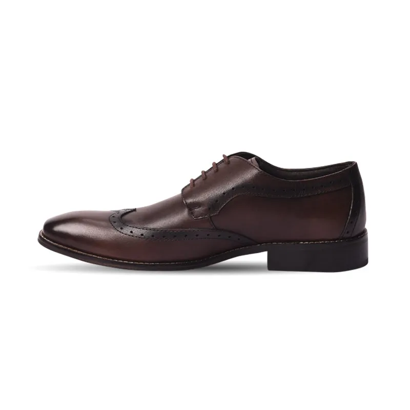 Men's derby brogue lace up shoes