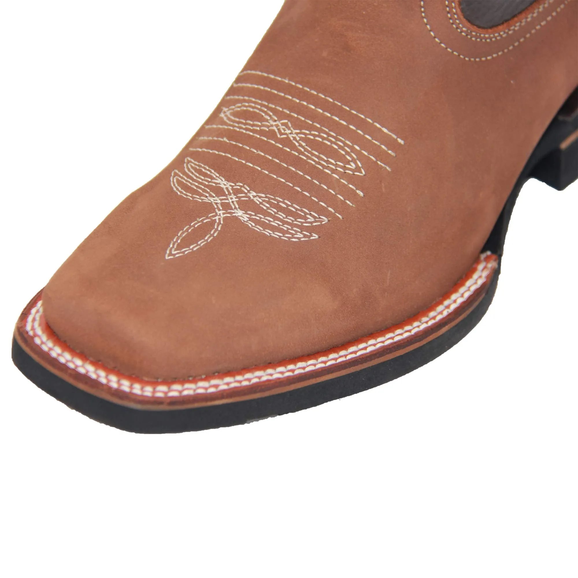 Men's Leather Cowboy Square Toe Boot