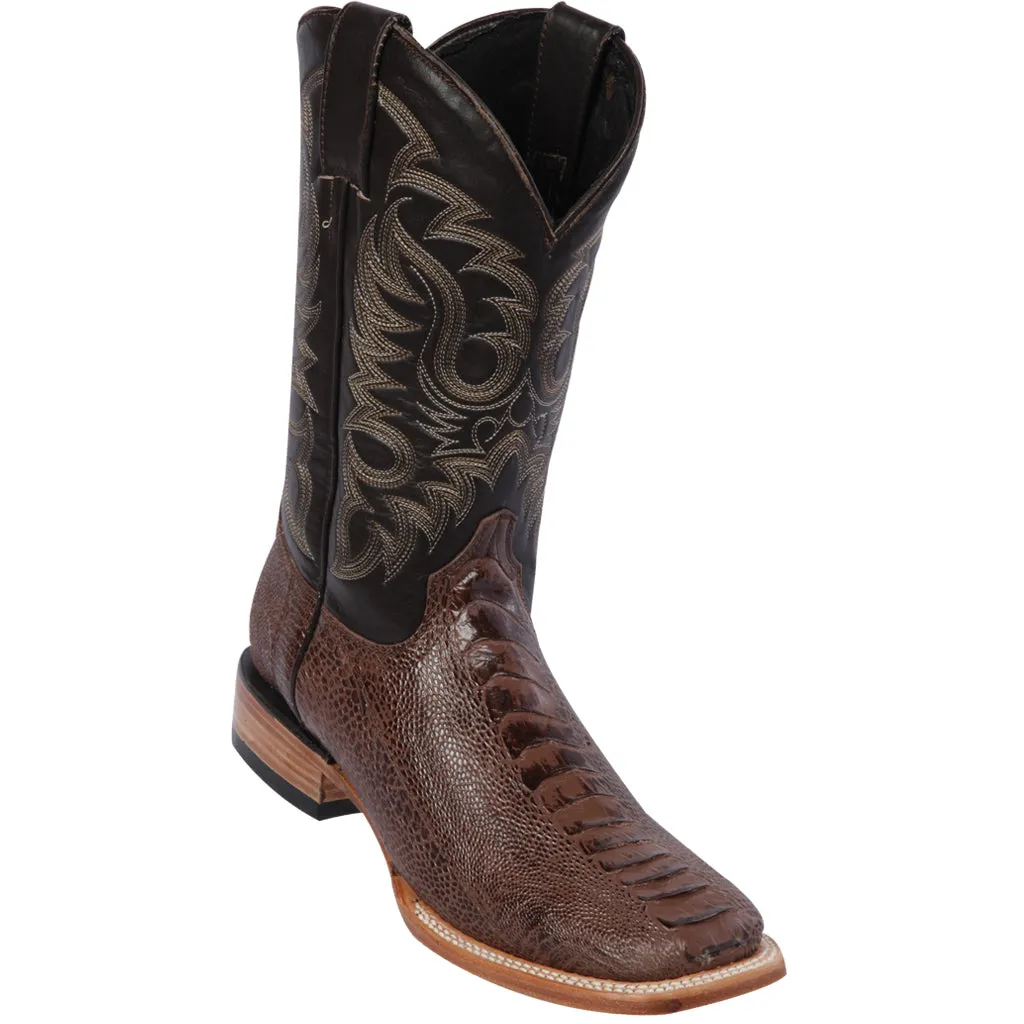 Mens Ostrich Print Boots