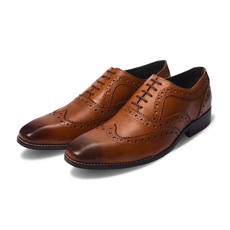 Men's oxford brogue lace up shoes