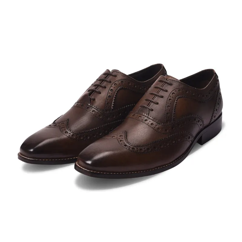 Men's oxford brogue lace up shoes