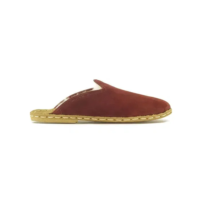 Men's Sheepskin Slippers Burgundy