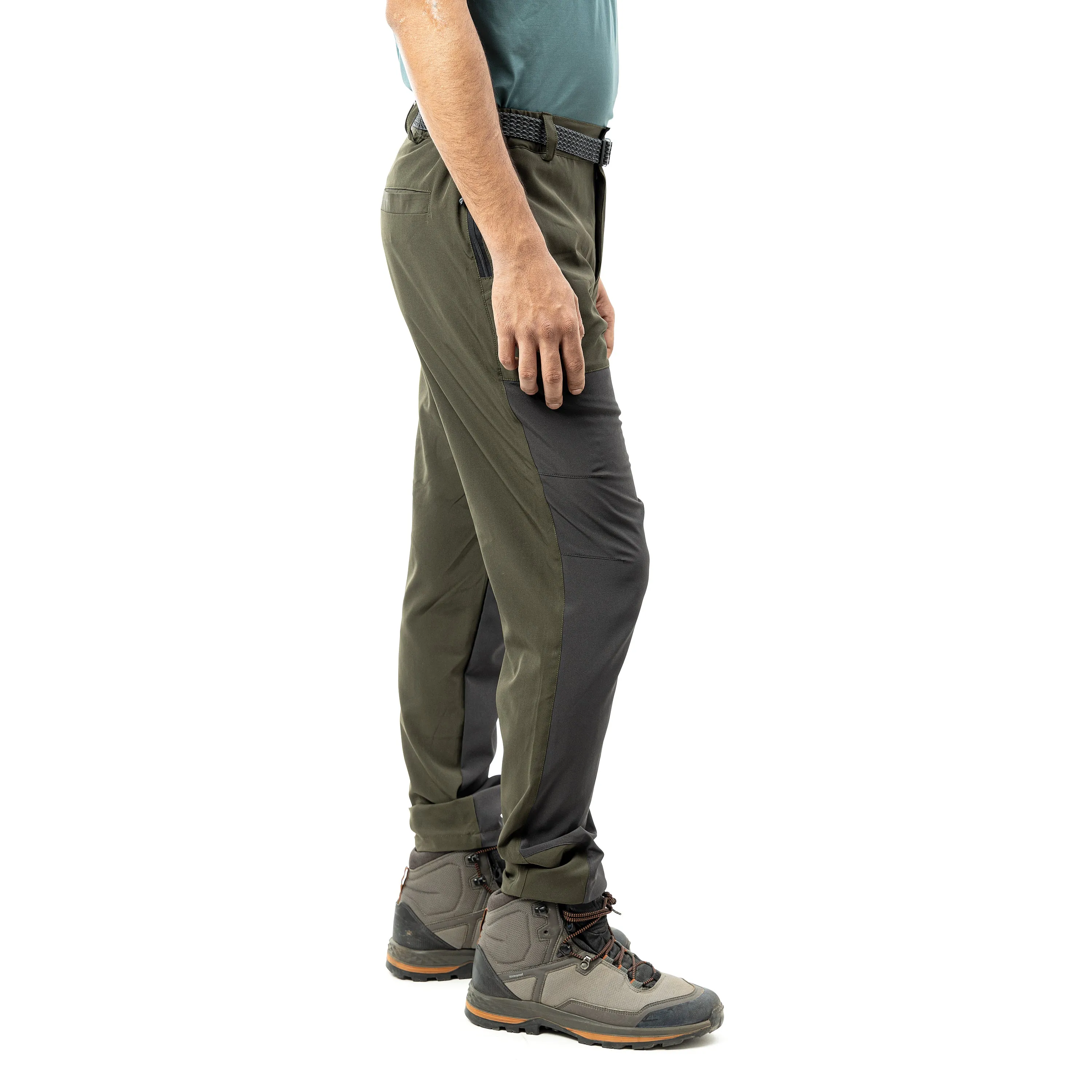 Men's Trekking and Hiking Pants and Trousers l Green & Grey