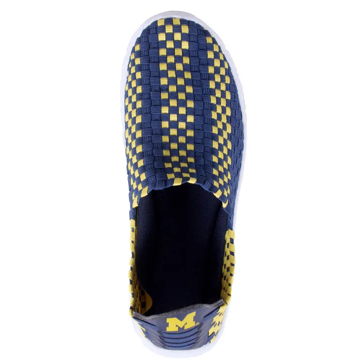 Michigan Wolverines Woven Colors Comfy Slip On Shoes