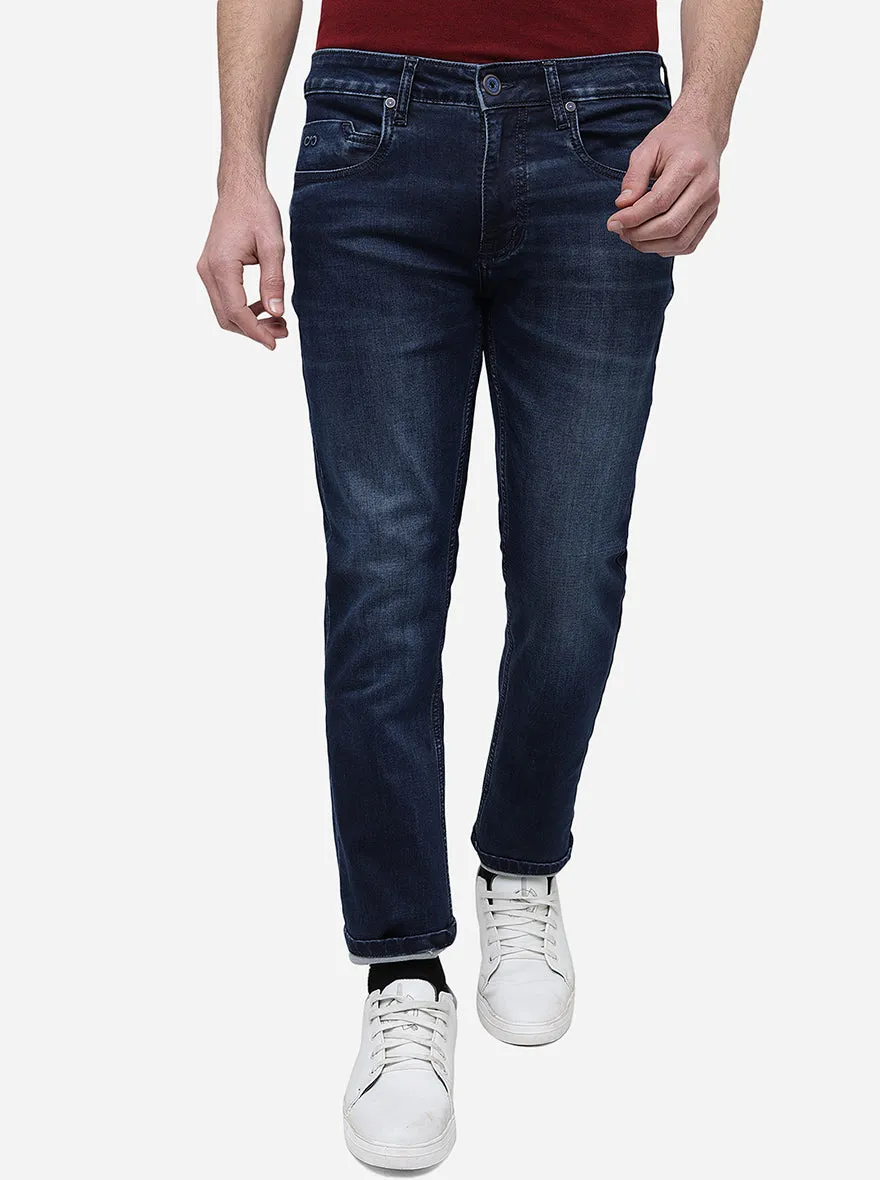 Mid Night Blue Washed Slim Fit Jeans | JadeBlue