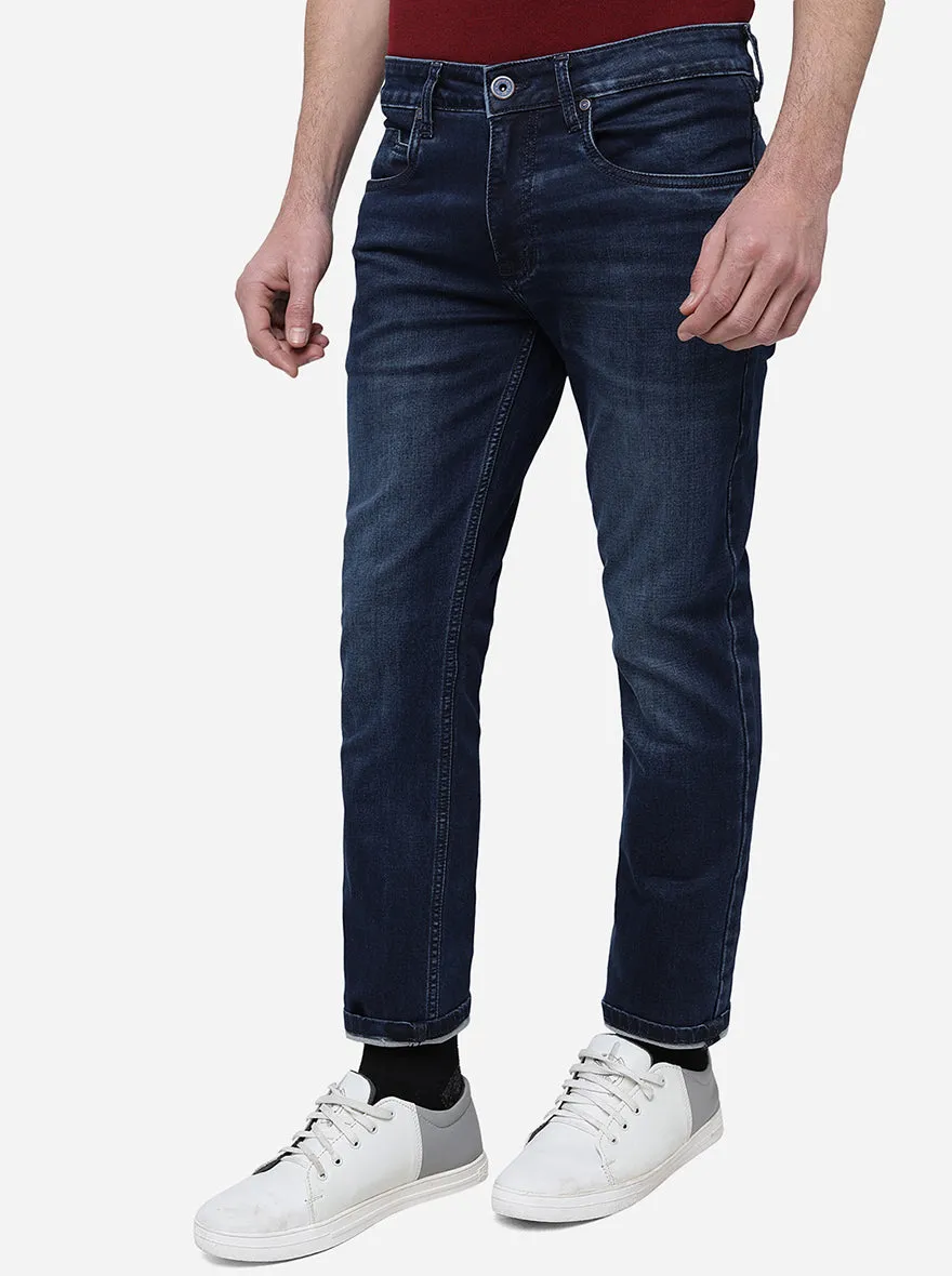 Mid Night Blue Washed Slim Fit Jeans | JadeBlue