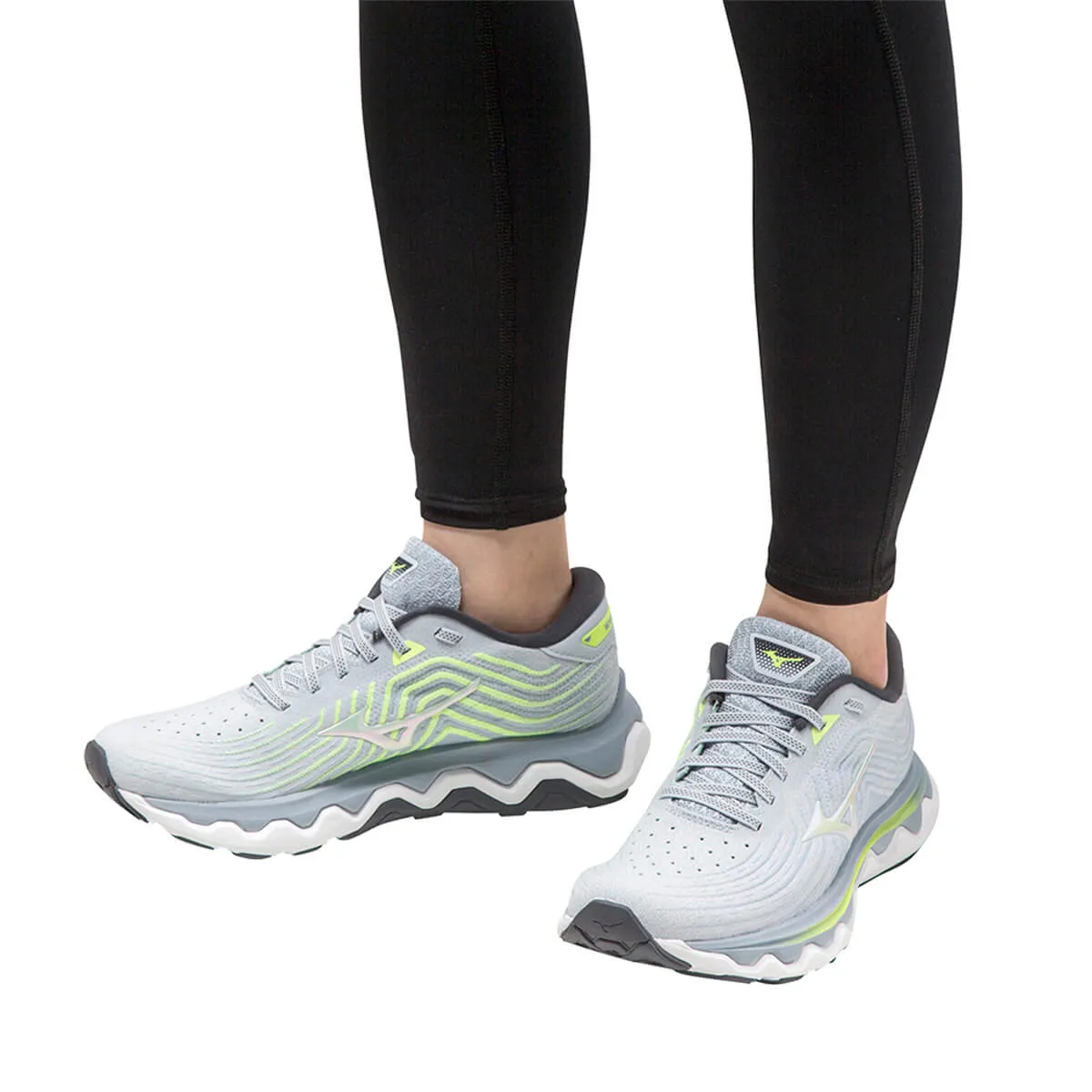 Mizuno Wave Horizon 6 Womens | Heather/wht/neolime