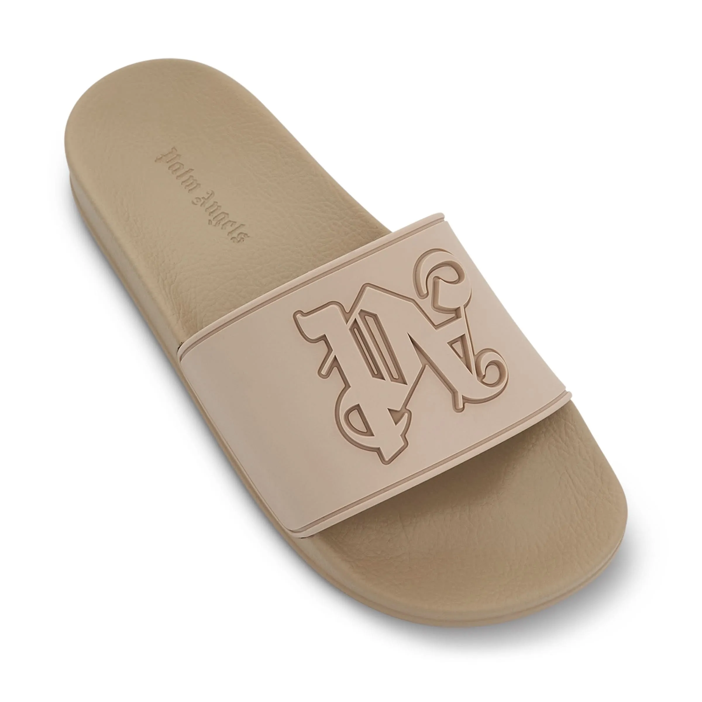 Monogram Pool Slider in Light Beige