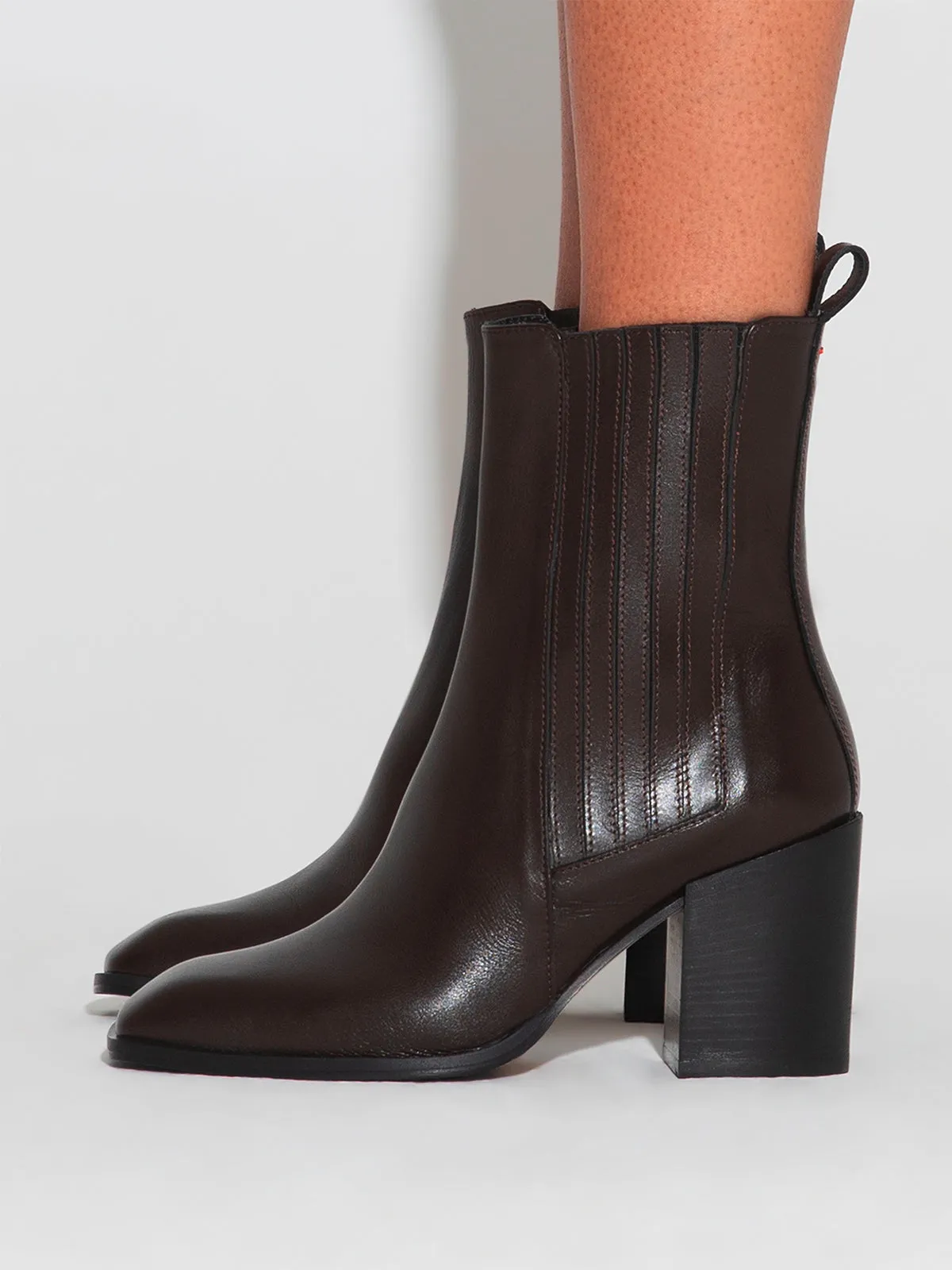 Nat Leather Ankle Boots