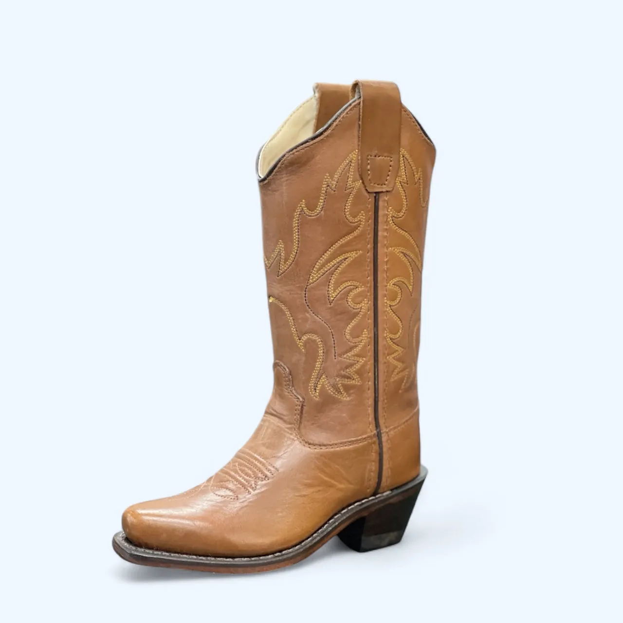 Old West Girl’s All Light Brown Snip Boot CF8229