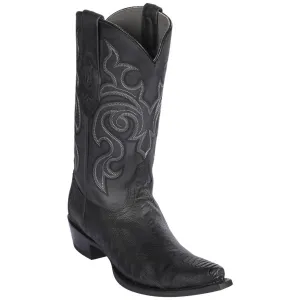 Ostrich Leg Snip Toe Western Boots