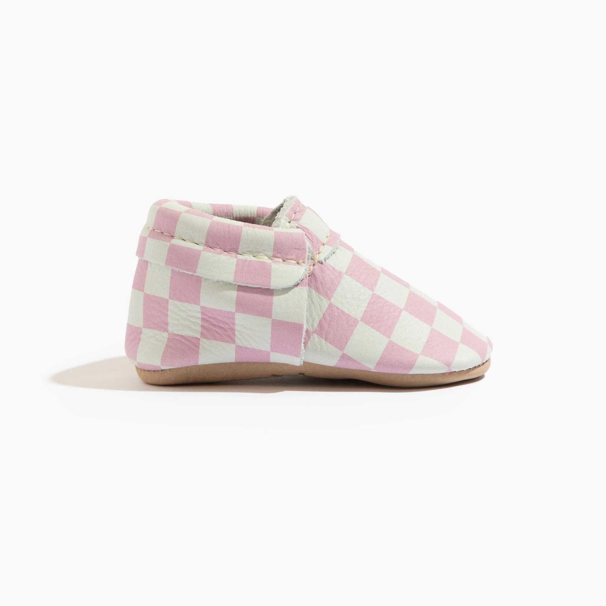 Petal Pink Check City Baby Shoe