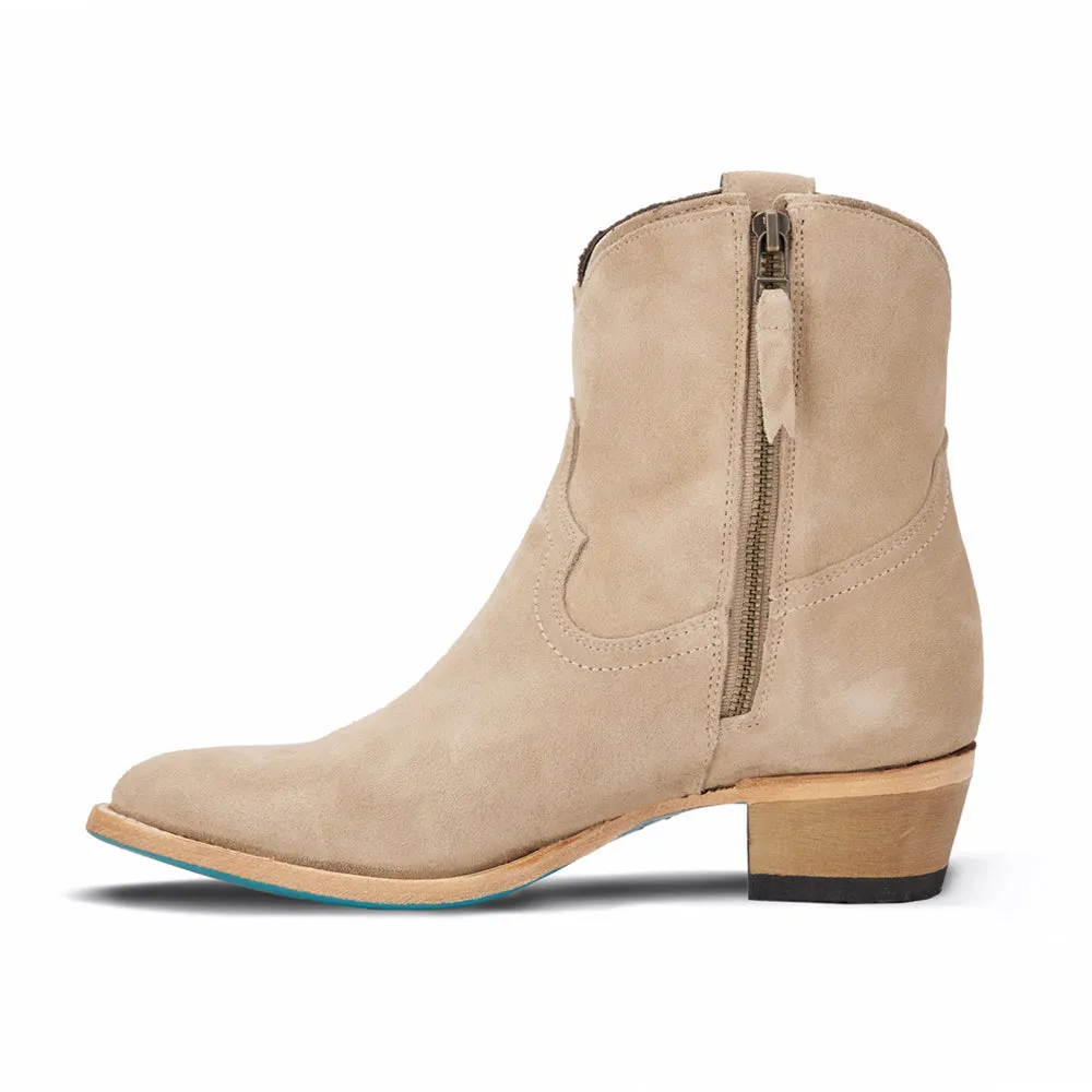 Plain Jane Round Toe Suede Cowboy Booties