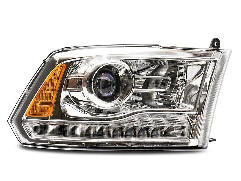 Raxiom Projector Headlights Dodge Ram 1500 Factory Halogen (09-18) [OE-Style] w/ LED Halo & Switchback Turn Signals