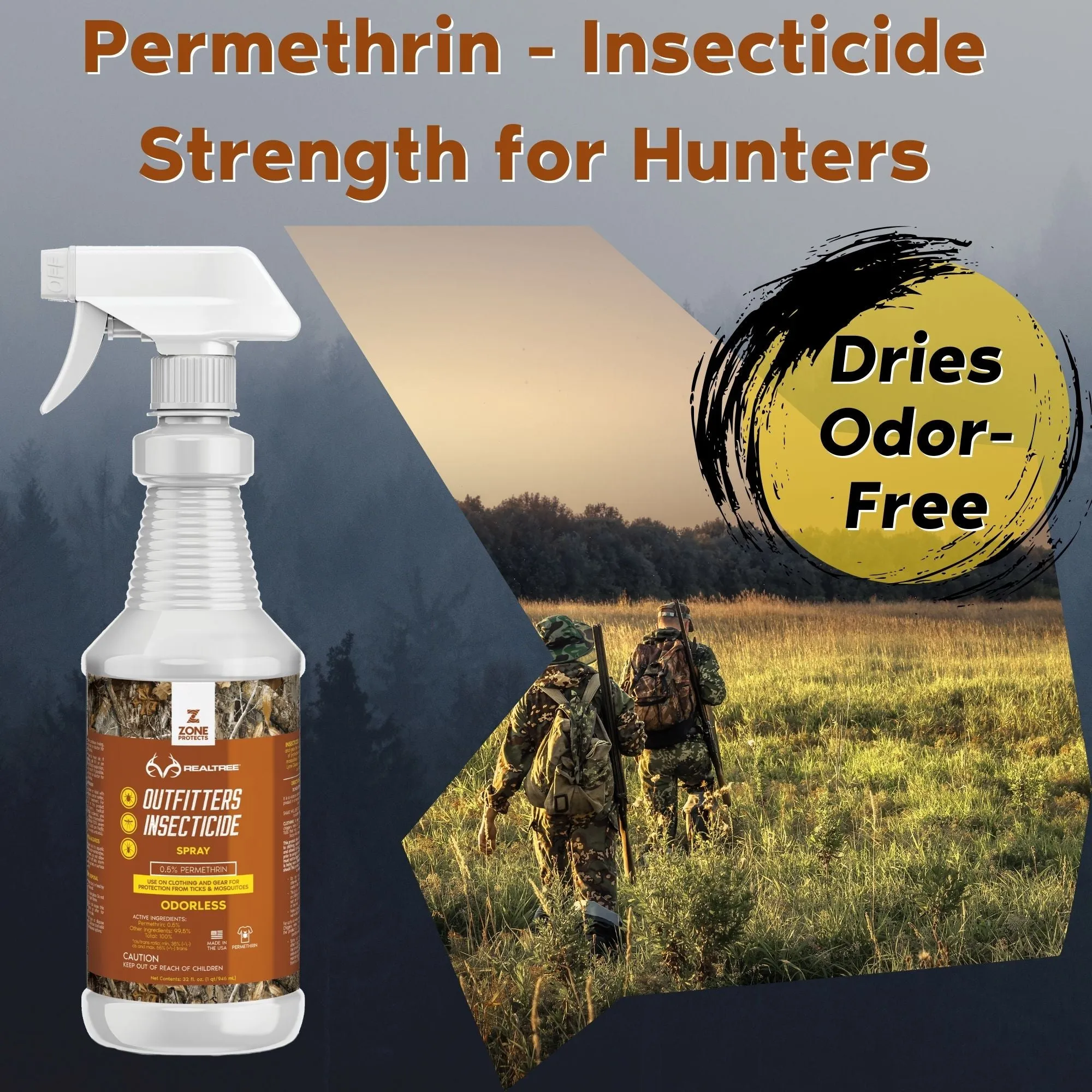 Realtree Outfitter's Permethrin Bundle, 32oz Spray   32oz Refill