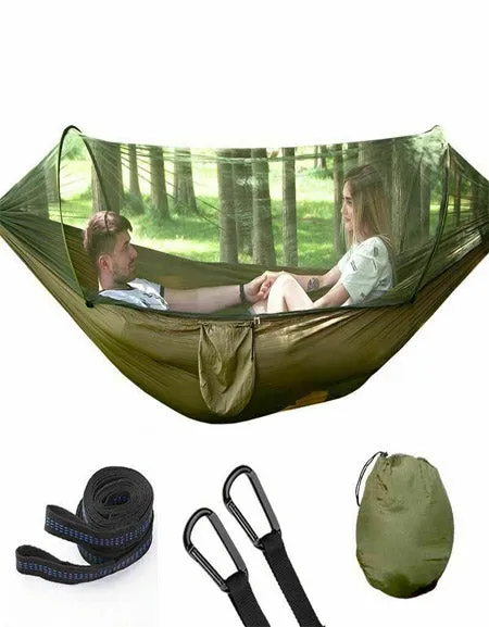 Relaxation and Protection: Hammock with Mosquito Net for Serene Outdoor Enjoyment