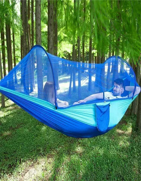 Relaxation and Protection: Hammock with Mosquito Net for Serene Outdoor Enjoyment