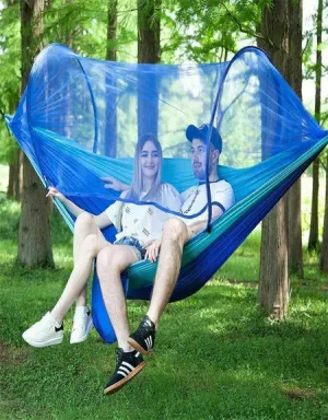 Relaxation and Protection: Hammock with Mosquito Net for Serene Outdoor Enjoyment