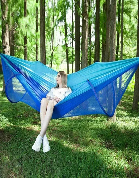 Relaxation and Protection: Hammock with Mosquito Net for Serene Outdoor Enjoyment